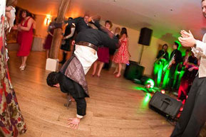 Dancing to party band Groovestone at wedding